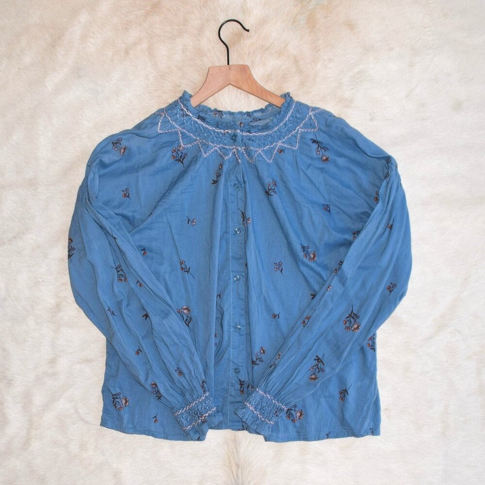 Embroidered Peasant Blouse